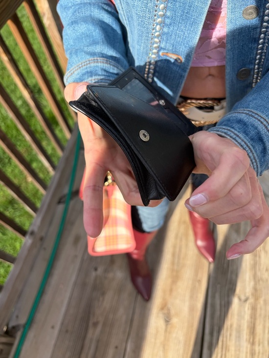 vintage y2k Coach mini Black Leather Card Case/Wallet *very good** - Picture 7 of 7